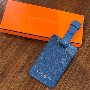 Campo Marzio Leather Luggage Tag In Box